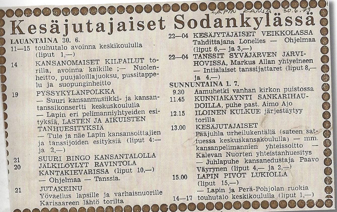 skanni Jutajaiset Sodankylä ohjelma, kuva