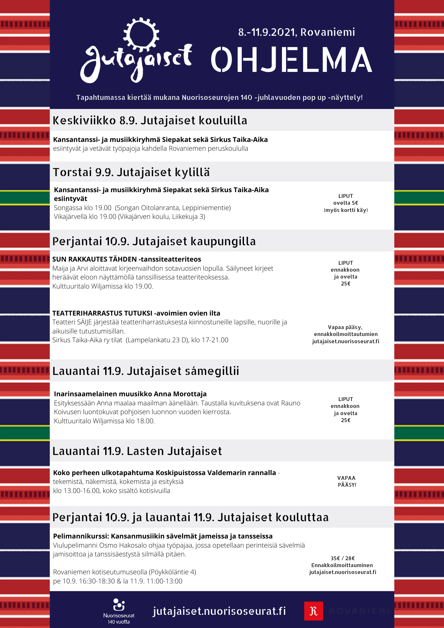 Jutajaiset 2021 ohjelma