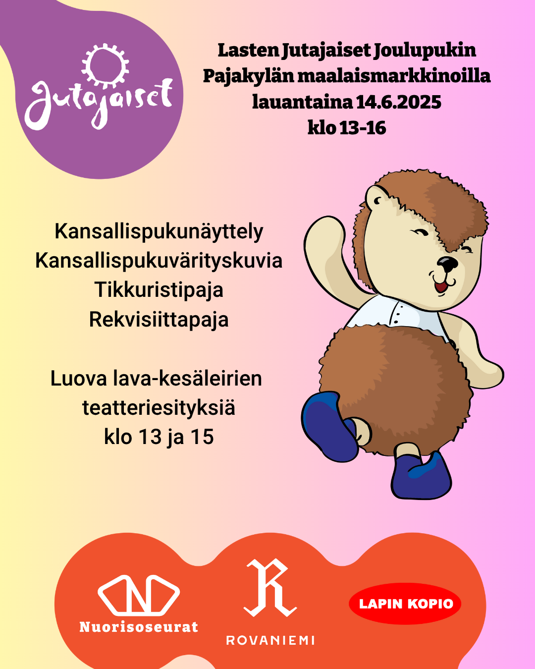 Lasten Jutajaiset Pajakylän maalaismarkkinoilal 14.6.2025 (2)